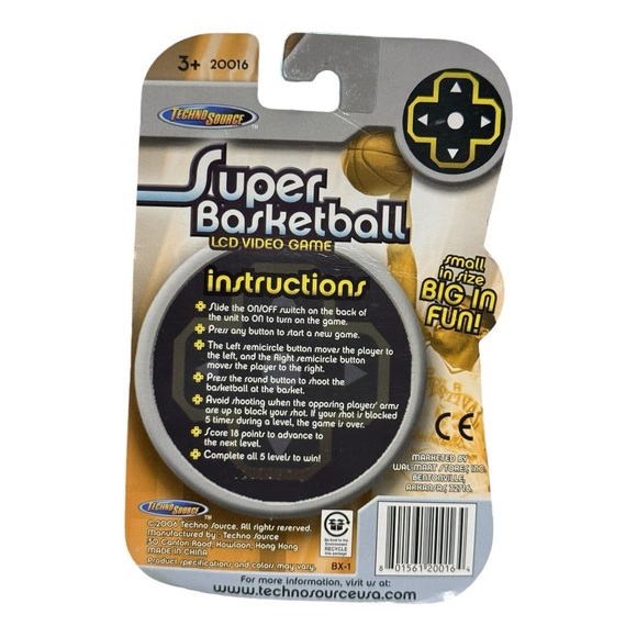Vintage Super Basketball LCD Game by Techno Source Pocket Size - Picture 9 of 11